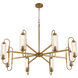 Whitmire 8 Light 44 inch Brushed Brass Chandelier Ceiling Light