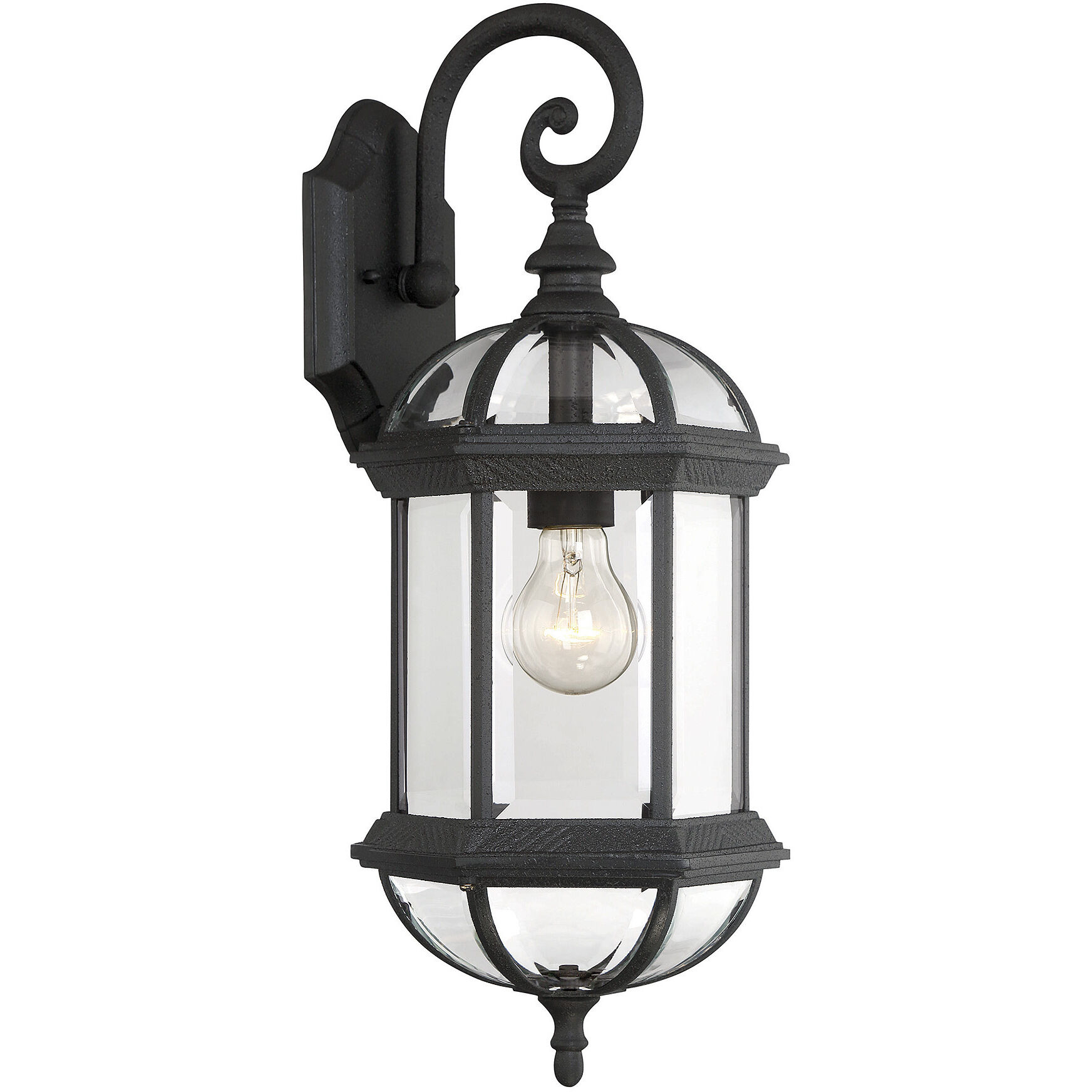 Kensington Outdoor Wall Lantern in Black