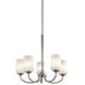 Aubrey 5 Light 25 inch Brushed Nickel Chandelier 1 Tier Medium Ceiling Light in Incandescent, 1 Tier Medium