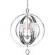 Oscar 4 Light 21.5 inch Chrome Pendant Chandelier Ceiling Light