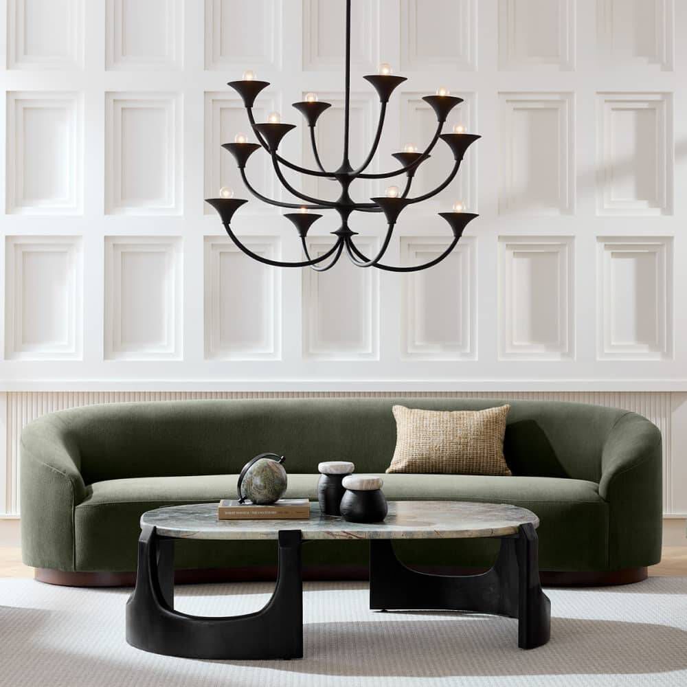 Turner Pine and Dark Walnut Sofa