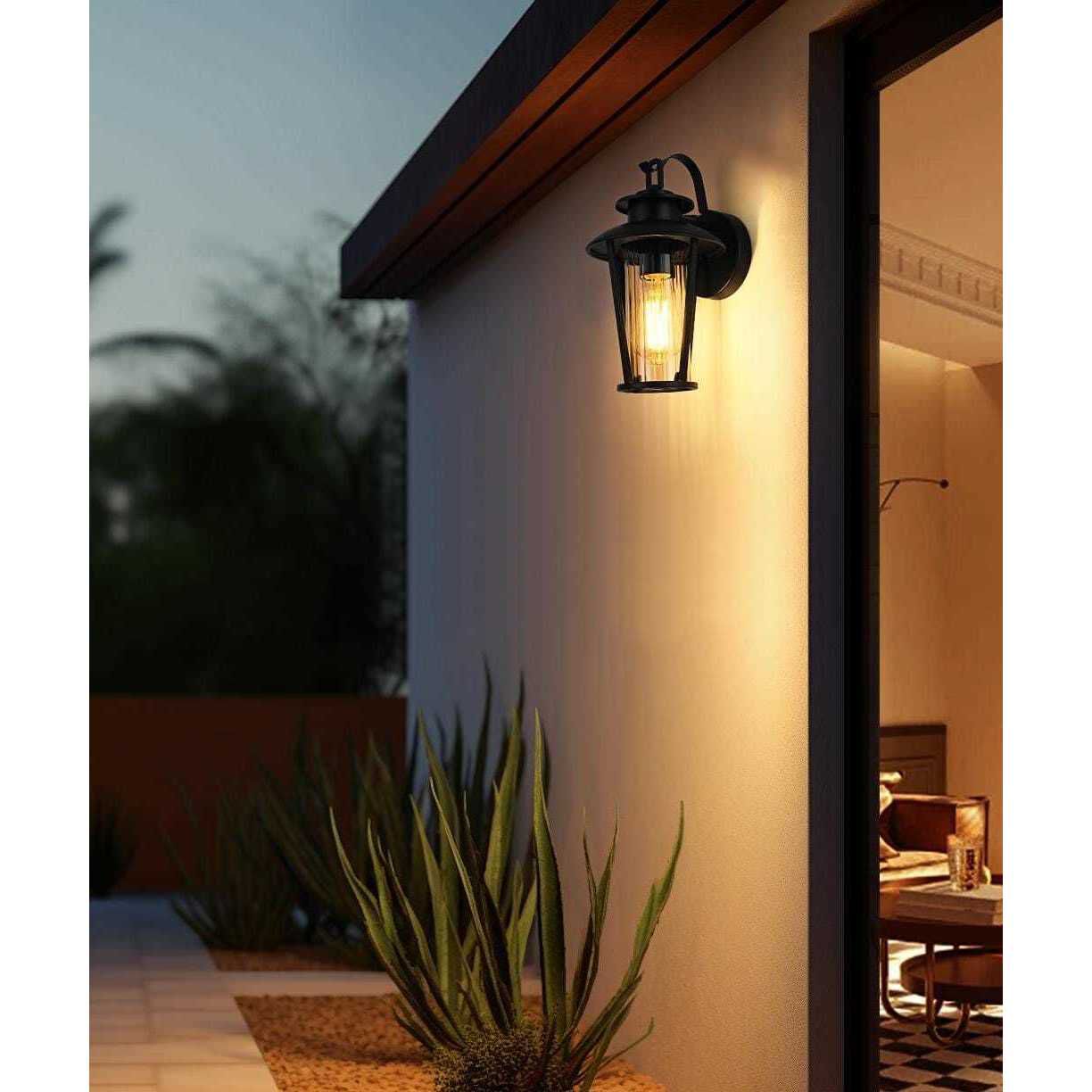 Wensley 1 Light 12.5 inch Black Outdoor Wall Sconce