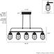 Starklake 5 Light 41 inch Natural Iron Linear Chandelier Ceiling Light