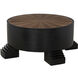 Tambour 44 X 44 inch Hand Rubbed Black with Veneer Top Coffee Table