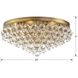 Calypso 6 Light 20 inch Vibrant Gold Flush Ceiling Light