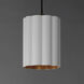 Primrose 1 Light 6 inch Gold Leaf Single Pendant Ceiling Light in Matte White