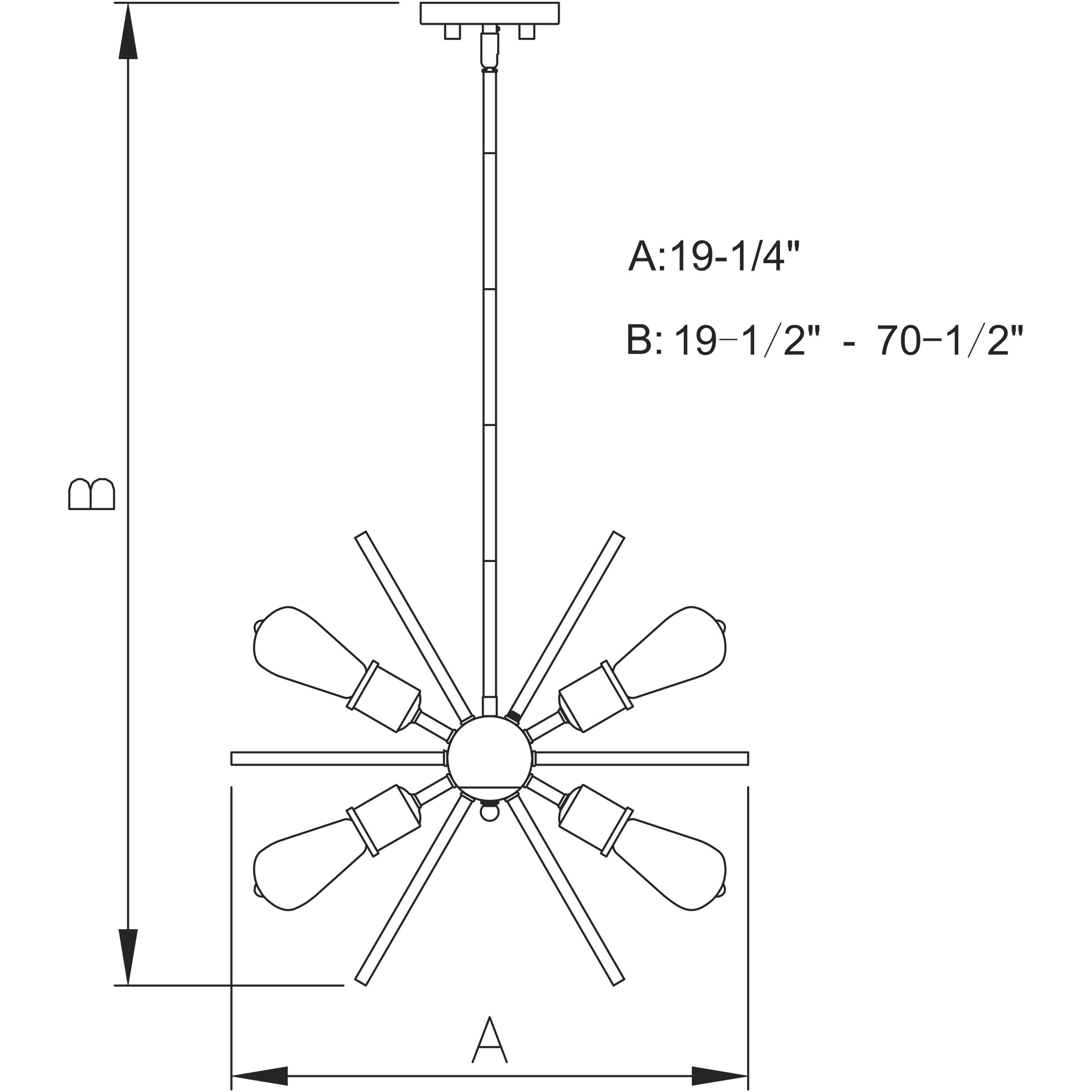 Estelle 6 Light 19 inch Natural Brass Pendant Ceiling Light