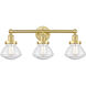 Olean 3 Light 24.5 inch Satin Gold Bath Vanity Light Wall Light in Seedy