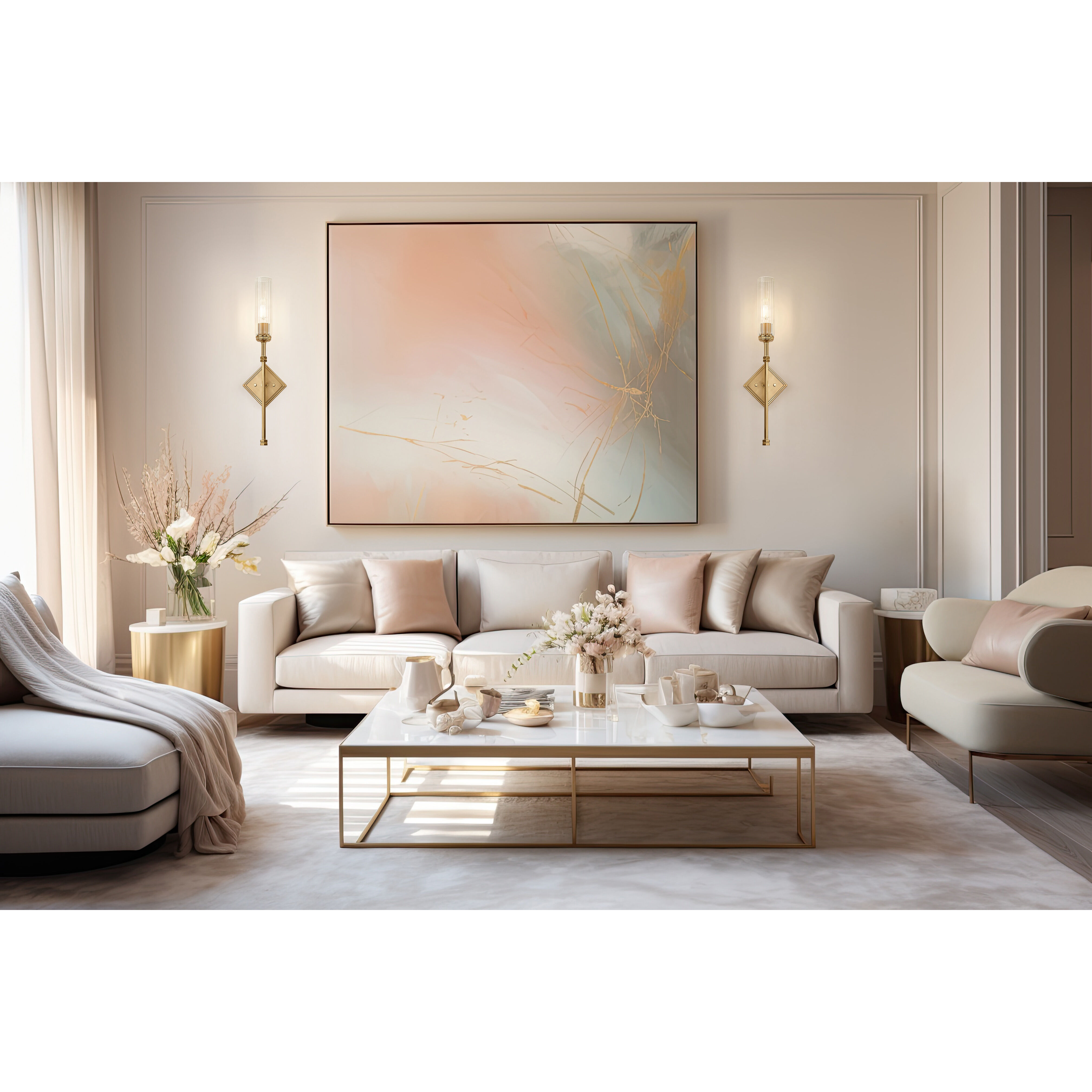 Esme 1 Light 6.75 inch Modern Gold Wall Sconce Wall Light