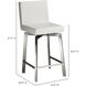 Giro 38 inch White Swivel Counter Stool
