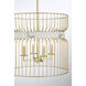 Park Slope 4 Light 20 inch Nouveau Gold Pendant Ceiling Light