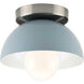 Eva 1 Light 7 inch Coastal Blue Flush Mount Ceiling Light