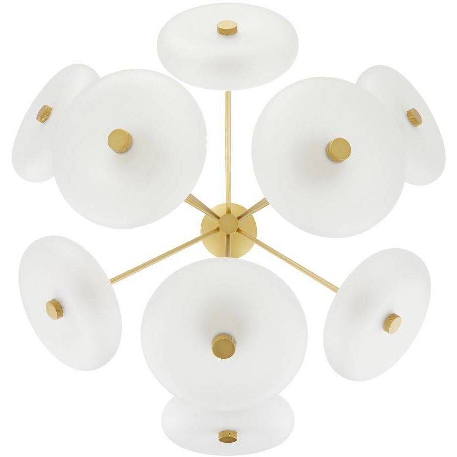 Helios 9 Light 41 inch Antique Brass Chandelier Ceiling Light