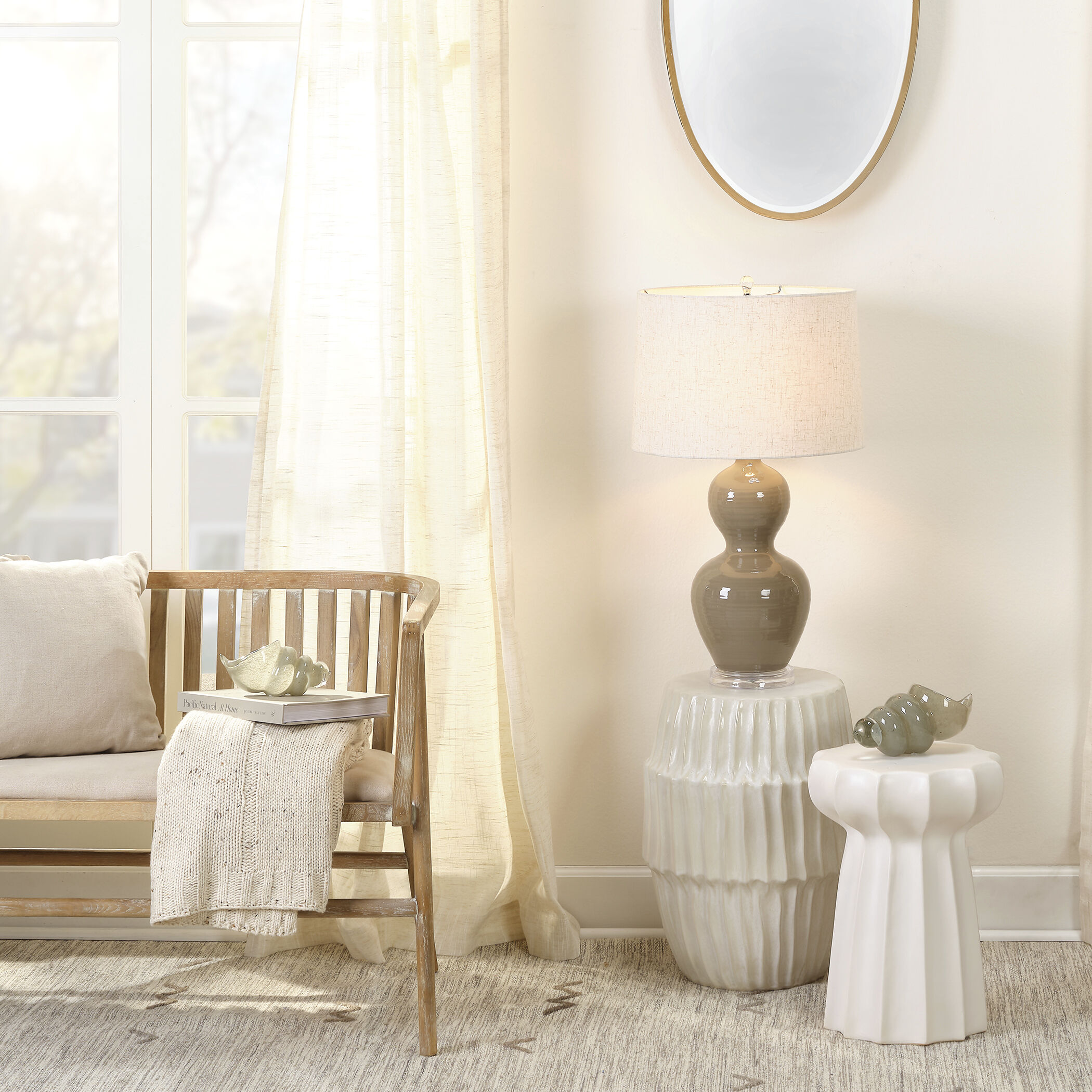 Algae 21 X 15.5 inch White Ombre Side Table