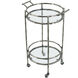 Bamboo Silver Antique Bar Cart