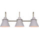 Talia 3 Light Matte Grey and Gold Vanity Light Wall Light