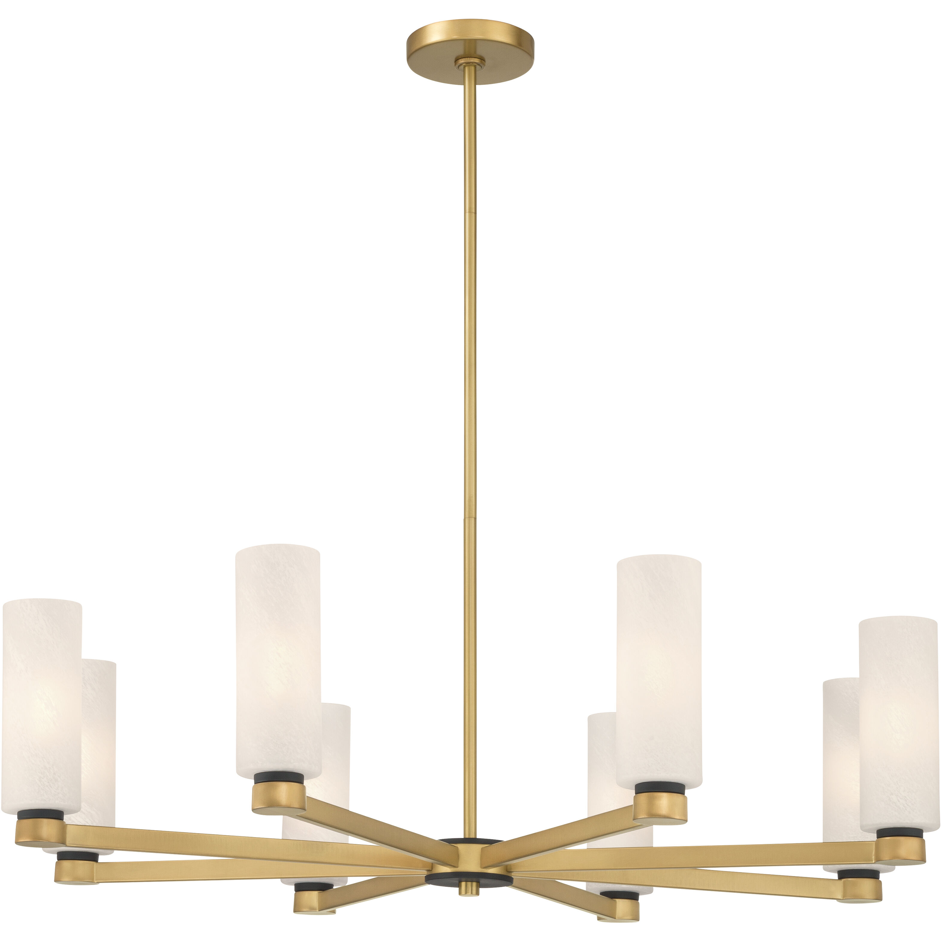 Wexmere 8 Light 35 inch Legacy Brass and Dark Matte Black Chandelier Ceiling Light