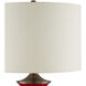 Lilou 31.5 inch 150 watt Red and Antique Brass Table Lamp Portable Light