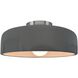 Radiance Collection - Spire LED 10 inch Gloss Grey Semi-Flush Ceiling Light, Form+Finish+Function