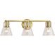 Gianna 24 inch Vintage Brass Vanity Wall Light