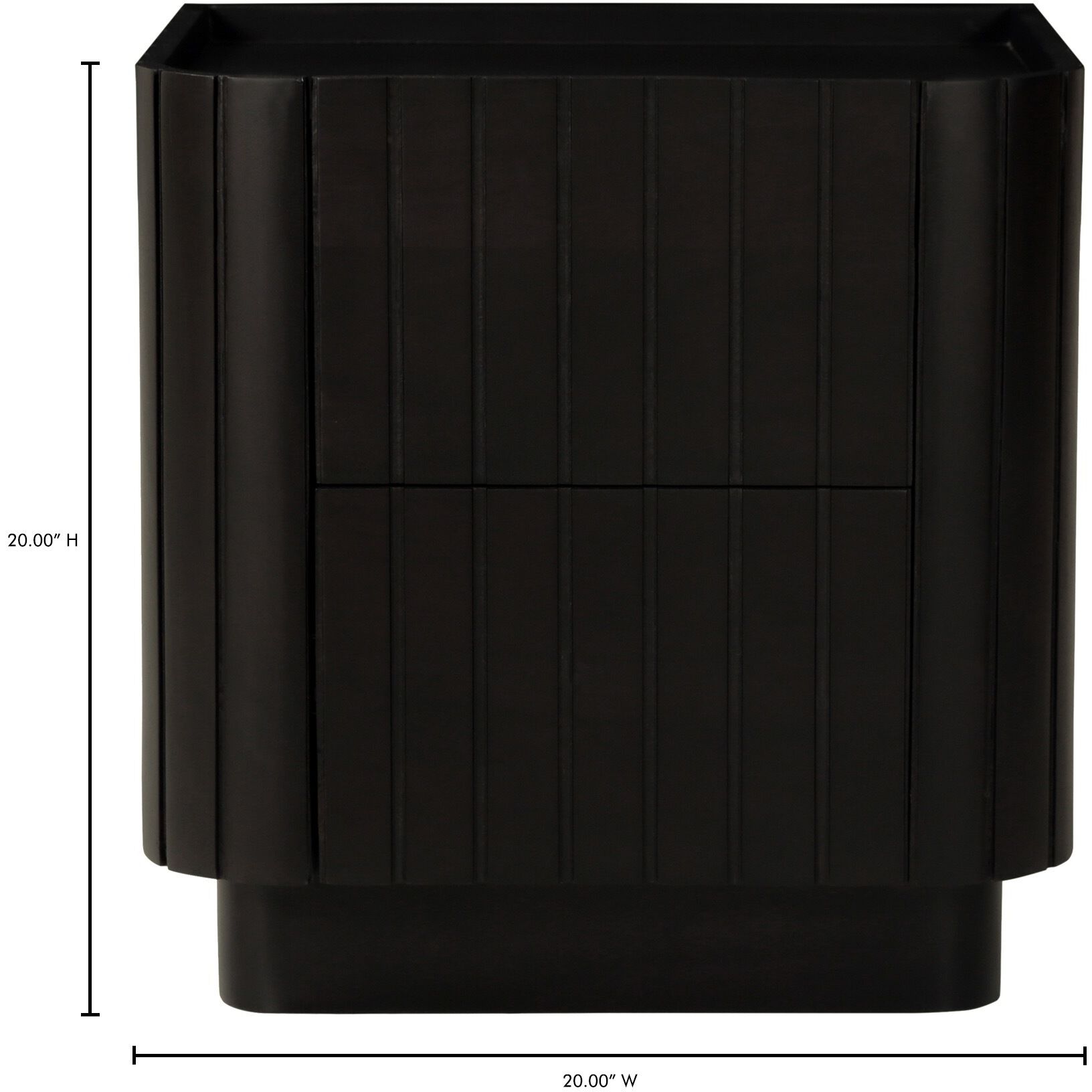 Povera 20 X 20 inch Black Nightstand