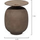 Highland 7.75 X 5.75 inch Decorative Vase in Burnt Umber Ceramic