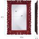 Barcelona 45 X 33 inch Burgundy Mirror
