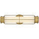 Saylor LED 17 inch Heritage Brass Bath Light Wall Light, Vertical
