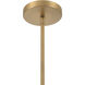 Luniva 1 Light 8 inch Legacy Brass Mini Pendant Ceiling Light