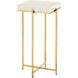 Casey 23.25 X 11 inch Natural Mother of Pearl and Brass Accent Table