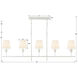 Broche 5 Light 53.5 inch Matte White Linear Chandelier Ceiling Light