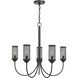 Fulton 5 Light 27 inch Textured Bronze Chandelier Ceiling Light