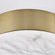 Lumba LED 17 inch Winter Brass Flush Mount Ceiling Light