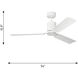 Cleancut 54 inch Matte White with Matte White ABS Blades Indoor/Outdoor Smart Ceiling Fan