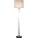 Langston 63.5 inch 60 watt Larson Gold and Black and White Floor Lamp Portable Light