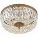 Waltham 3 Light 14 inch Olde Brass Flush Ceiling Light in Clear Spectra