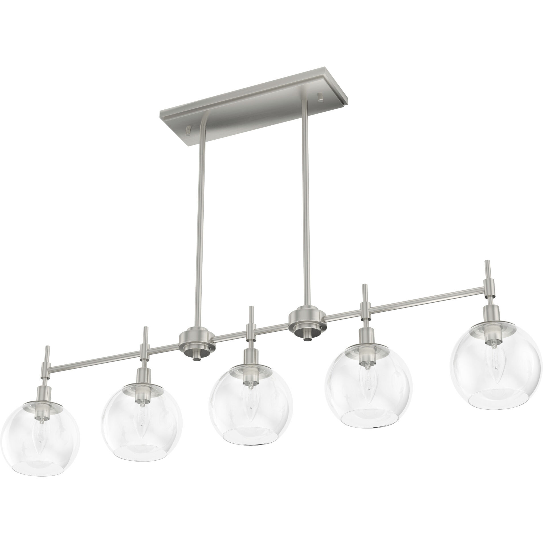 Xidane 5 Light 42 inch Brushed Nickel Linear Chandelier Ceiling Light
