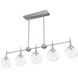 Xidane 5 Light 42 inch Brushed Nickel Linear Chandelier Ceiling Light
