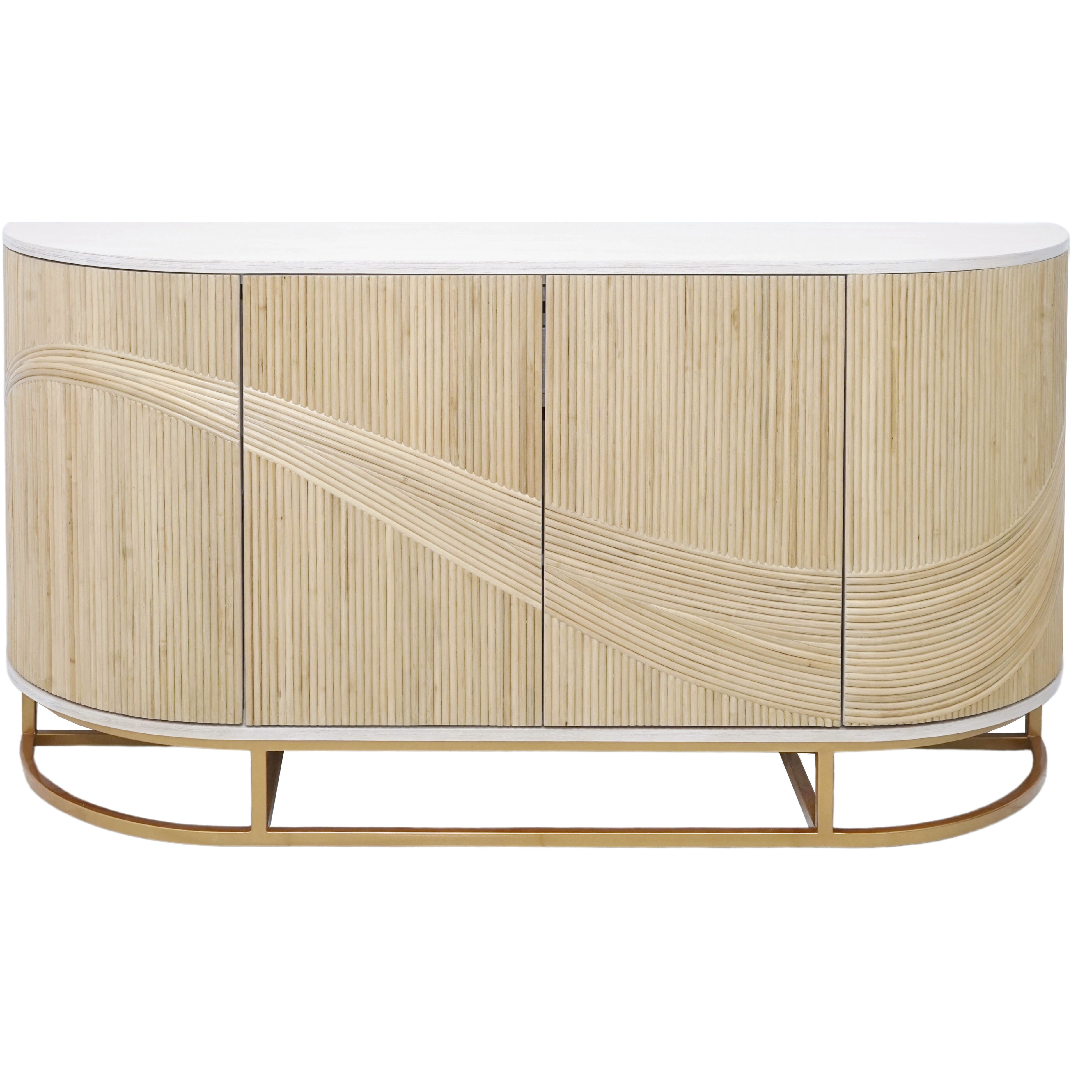 Sconset Natural with White Ash and Brass Credenza