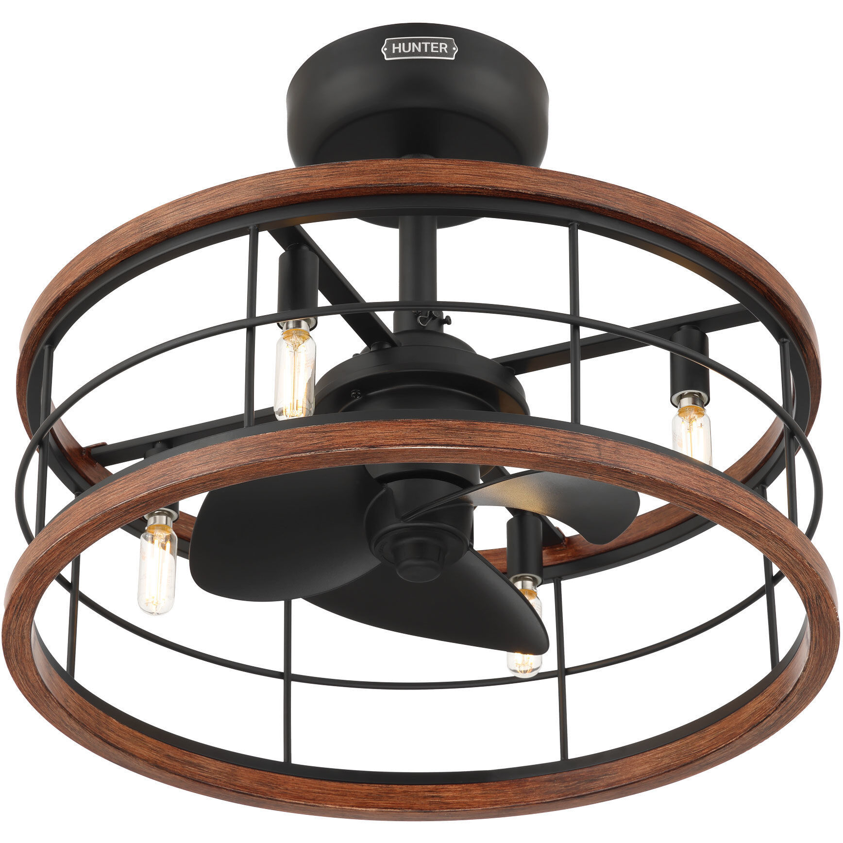 Bridgette Fandelier 22 inch Matte Black Ceiling Fan