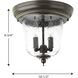Ashmore 2 Light 11 inch Antique Bronze Outdoor Flush Mount