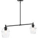 Summer Jazz 2 Light 36 inch Matte Black Island Pendant Ceiling Light