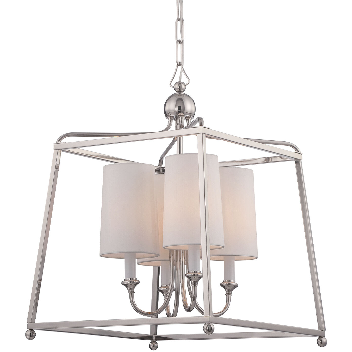 Sylvan 4 Light 16 inch Polished Nickel Lantern Chandelier Ceiling Light