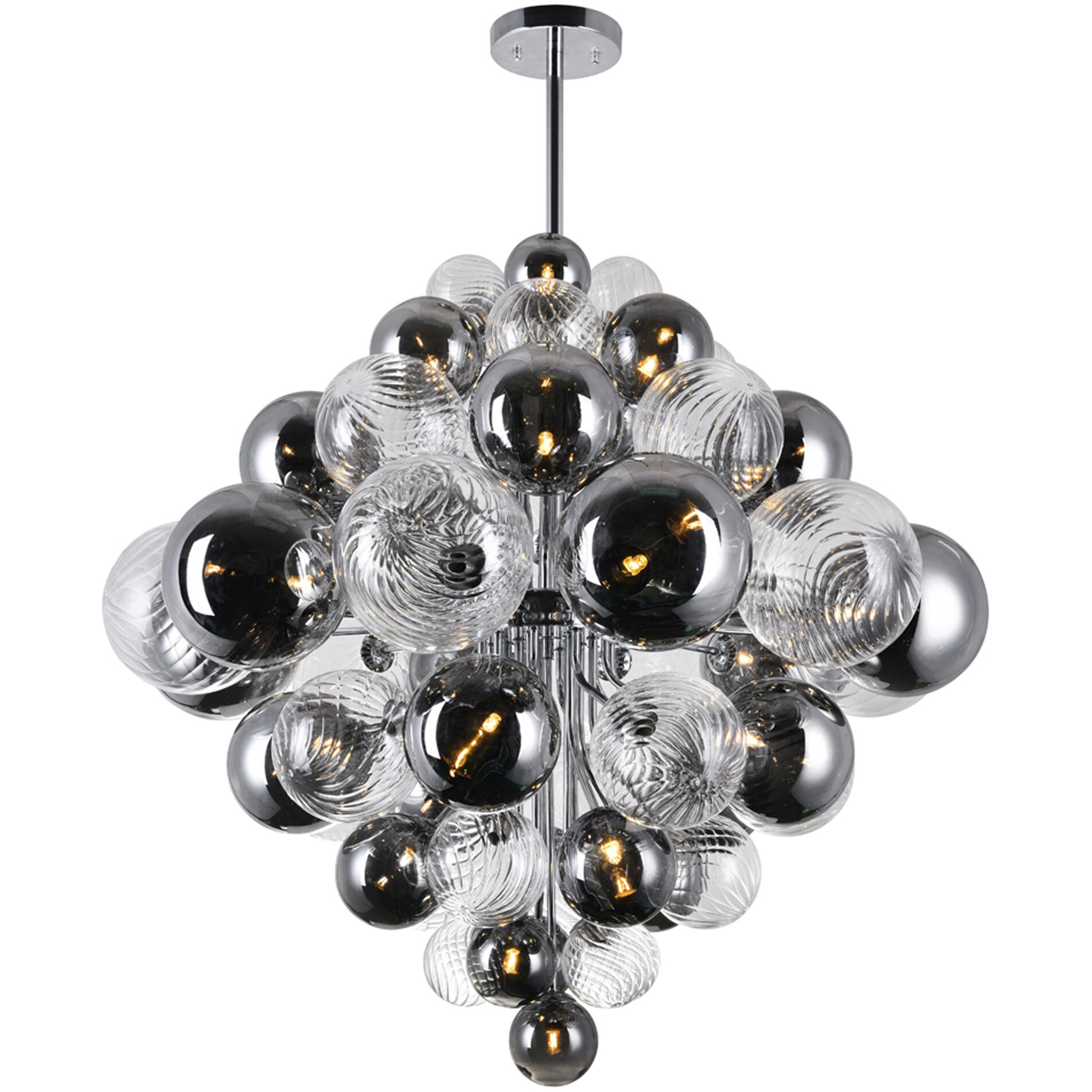Pallocino LED 36 inch Chrome Down Chandelier Ceiling Light
