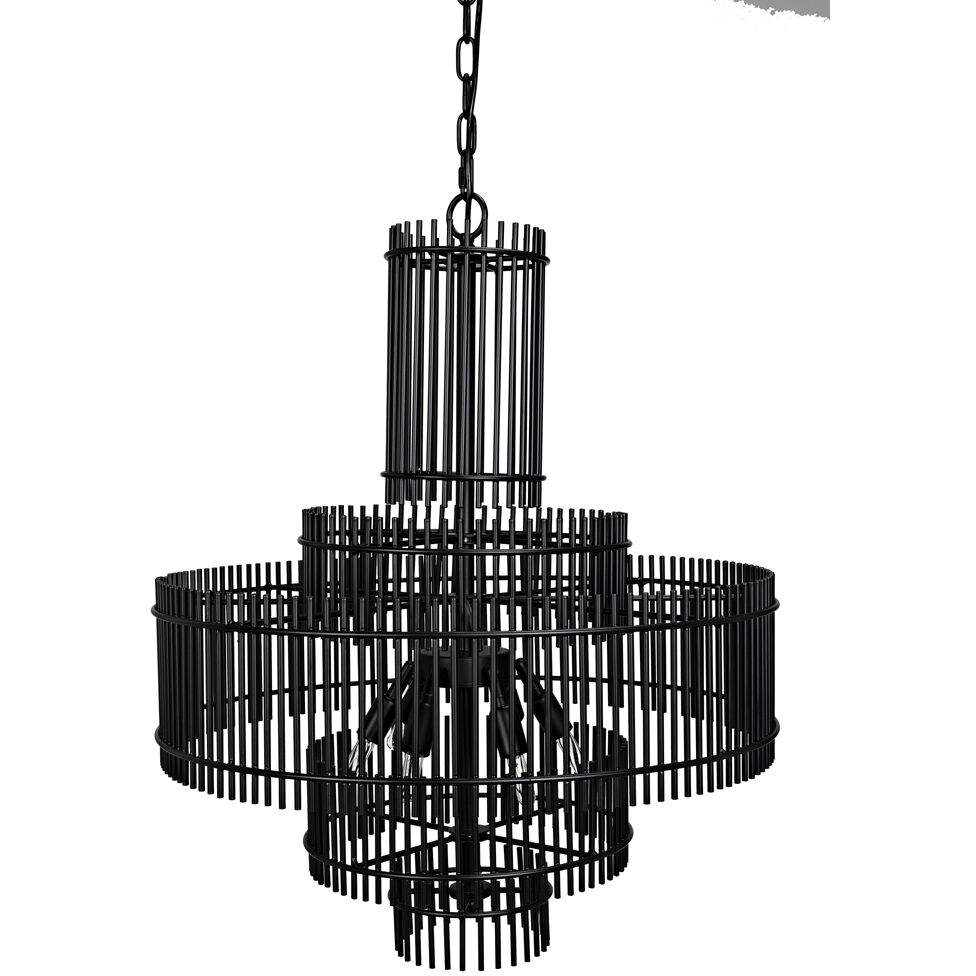 Ghost 6 Light 27 inch Matte Black Chandelier Ceiling Light