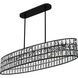 Gibson 5 Light 42 inch Matte Black Linear Chandelier Ceiling Light, Medium