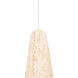 Pompeii LED 6 inch Beige Travertine and Aged Brass Mini-Pendant Ceiling Light in 2700K