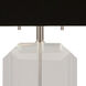 Jacqueline 29.75 inch 100 watt Polished Nickel with Lucite Table Lamp Portable Light in Black With Matte Silver
