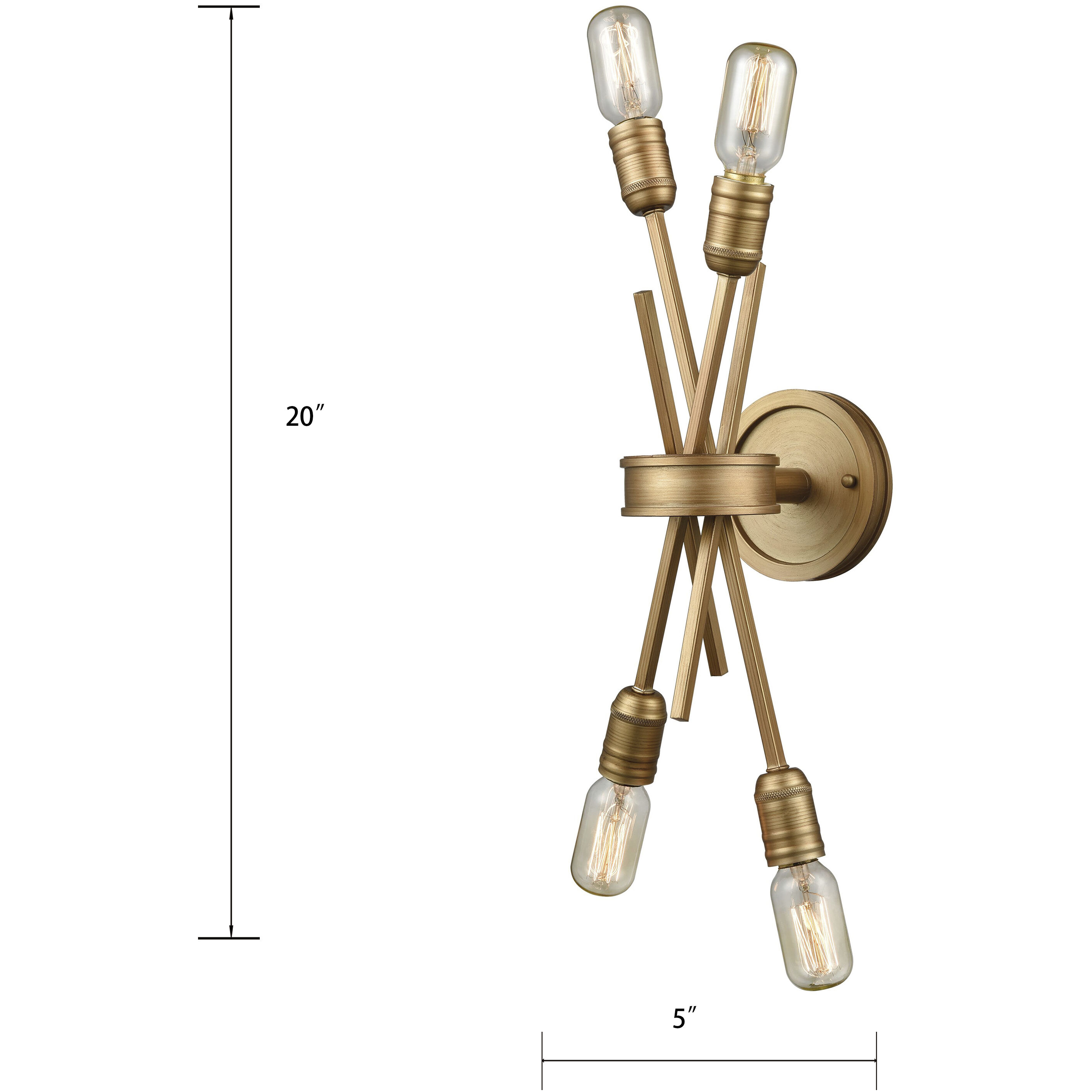 Xenia Sconce Wall Light in Matte Gold