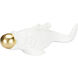 Imperial Koi White/Cream and Gold Decorative Object